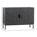 Cordilia 47-inch Black Reclaimed Pine and Iron Contemporary 2-Door Sideboard