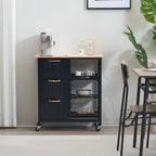 Three Drawers Three Layers Spray Paint Dining Car Kitchen Carts
