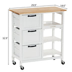 Three Drawers Three Layers Spray Paint Dining Car Kitchen Carts