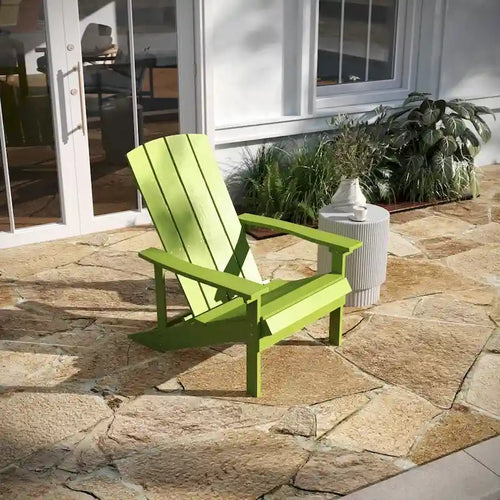2 Pack Vertical Lattice Back All-Weather Poly Resin Adirondack Chairs