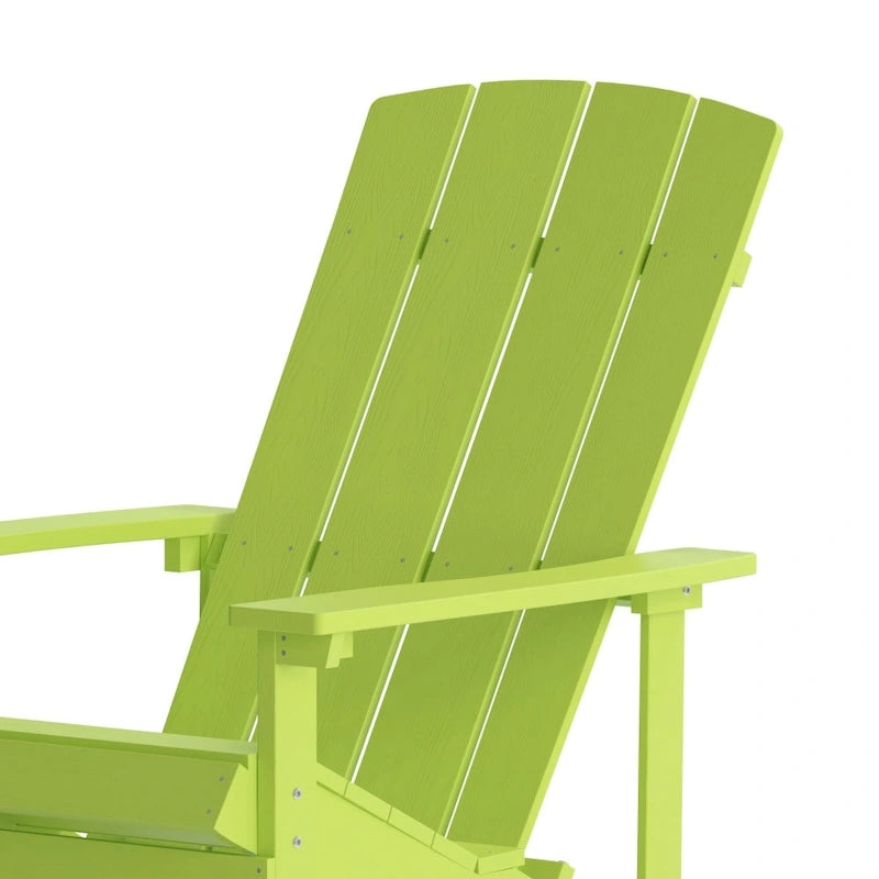 2 Pack Vertical Lattice Back All-Weather Poly Resin Adirondack Chairs