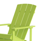 2 Pack Vertical Lattice Back All-Weather Poly Resin Adirondack Chairs