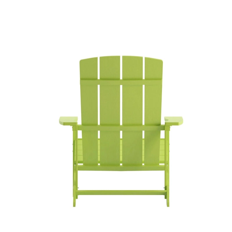 2 Pack Vertical Lattice Back All-Weather Poly Resin Adirondack Chairs