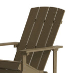 2 Pack Vertical Lattice Back All-Weather Poly Resin Adirondack Chairs