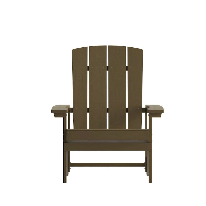 2 Pack Vertical Lattice Back All-Weather Poly Resin Adirondack Chairs