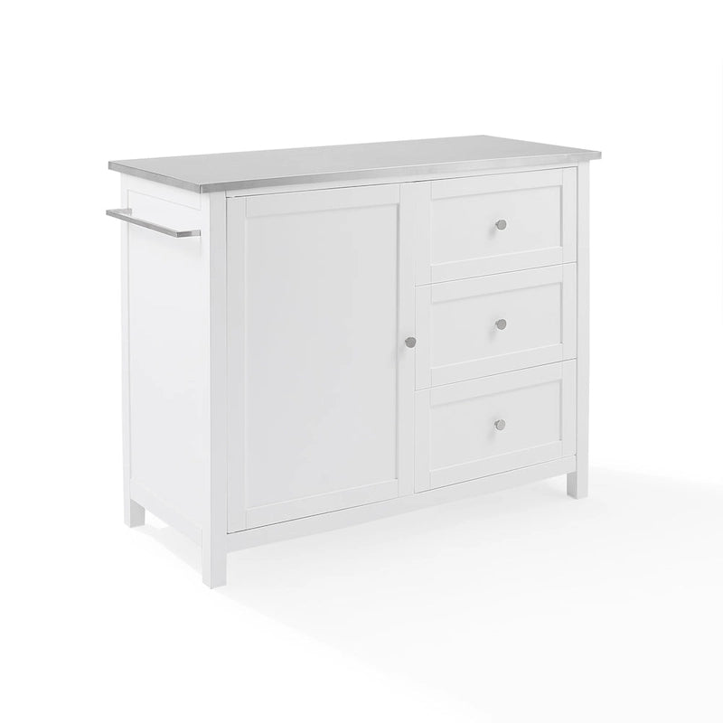Crosley Soren Stainless Steel Top Kitchen Island/Cart - 18.13d x 42.13w x 37.5h