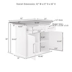 Crosley Bartlett Wood Top Kitchen Island - 27d x 42w x 36h