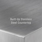 Crosley Silvia Stainless Steel Top Kitchen Island W/X-Back Stools - 57d x 46w x 41h