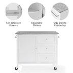Crosley Soren Granite Top Kitchen Island/Cart - 18.13d x 42.13w x 37.5h