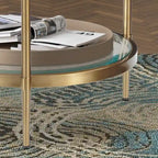 Tempered Glass Small Round End Table