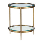 Tempered Glass Small Round End Table