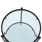 Tempered Glass Small Round End Table