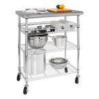 Seville Classics Stainless-Steel Utility Cart NSF, 30 W x 20 D x 36 H - N/A
