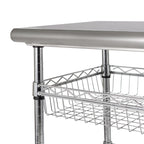 Seville Classics Stainless-Steel Utility Cart NSF, 30 W x 20 D x 36 H - N/A