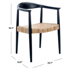 Anastasia Rattan Peel Accent Chair - 24.8 W x 18.9 L x 30.7 H - 25Wx19Dx31H