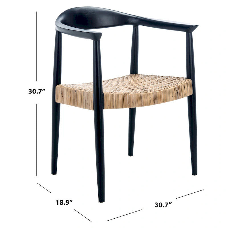 Anastasia Rattan Peel Accent Chair - 24.8 W x 18.9 L x 30.7 H - 25Wx19Dx31H