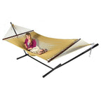 Sunnydaze Large 2-Person Rope Hammock with Spreader Bar & Hammock Stand