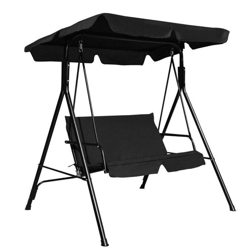 2 Person Weather Resistant Canopy Swing for Porch Garden Backyard Lawn - 55.0 x 43.5 x 60.5 (L x W x H)