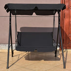 2 Person Weather Resistant Canopy Swing for Porch Garden Backyard Lawn - 55.0 x 43.5 x 60.5 (L x W x H)