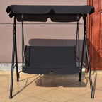 2 Person Weather Resistant Canopy Swing for Porch Garden Backyard Lawn - 55.0 x 43.5 x 60.5 (L x W x H)
