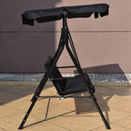 2 Person Weather Resistant Canopy Swing for Porch Garden Backyard Lawn - 55.0 x 43.5 x 60.5 (L x W x H)