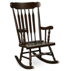 Rocking Chair with Solid Wooden Frame for Garden and Patio - 25.5 x 32.5 x 46.5(L x W x H)