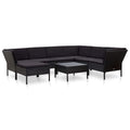 vidaXL Patio Furniture Set 8 Piece Sectional Sofa with Coffee Table Rattan - 23.6 x 23.6 x 13.8