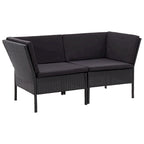 vidaXL Patio Furniture Set 8 Piece Sectional Sofa with Coffee Table Rattan - 23.6 x 23.6 x 13.8