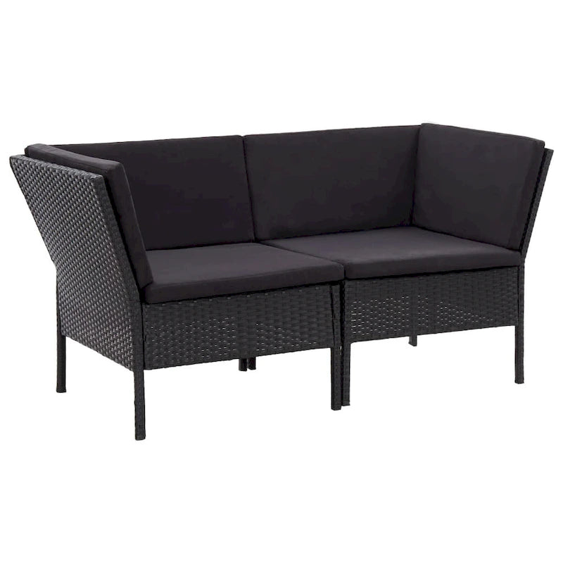 vidaXL Patio Furniture Set 8 Piece Sectional Sofa with Coffee Table Rattan - 23.6 x 23.6 x 13.8
