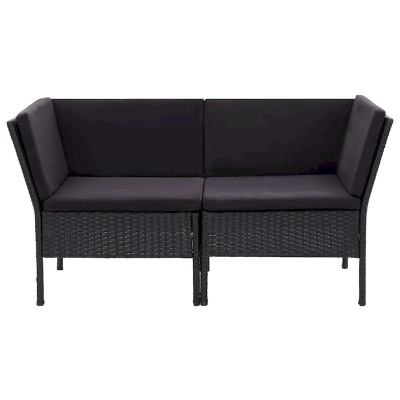 vidaXL Patio Furniture Set 8 Piece Sectional Sofa with Coffee Table Rattan - 23.6 x 23.6 x 13.8
