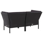 vidaXL Patio Furniture Set 8 Piece Sectional Sofa with Coffee Table Rattan - 23.6 x 23.6 x 13.8