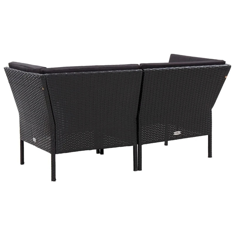vidaXL Patio Furniture Set 8 Piece Sectional Sofa with Coffee Table Rattan - 23.6 x 23.6 x 13.8