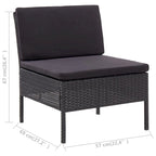 vidaXL Patio Furniture Set 8 Piece Sectional Sofa with Coffee Table Rattan - 23.6 x 23.6 x 13.8