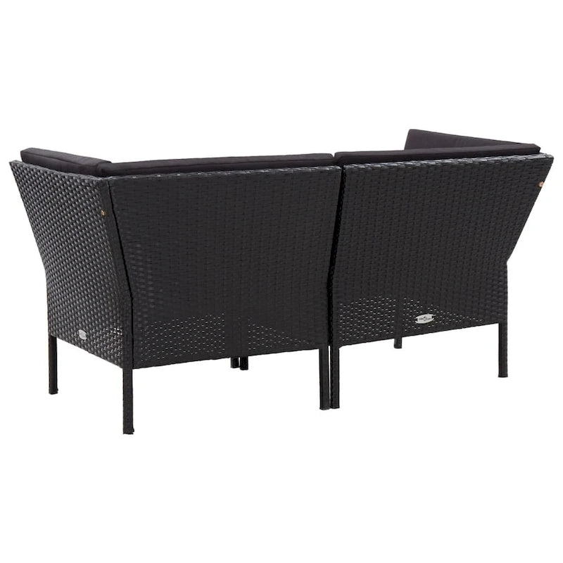 vidaXL Patio Furniture Set 8 Piece Sectional Sofa with Coffee Table Rattan - 23.6 x 23.6 x 13.8