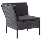 vidaXL Patio Furniture Set 8 Piece Sectional Sofa with Coffee Table Rattan - 23.6 x 23.6 x 13.8
