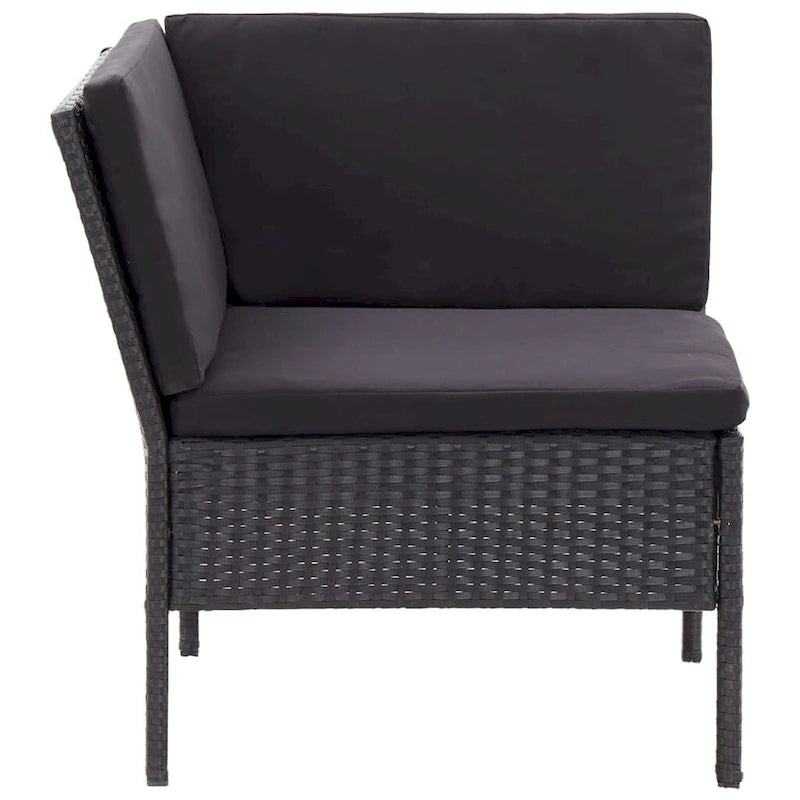 vidaXL Patio Furniture Set 8 Piece Sectional Sofa with Coffee Table Rattan - 23.6 x 23.6 x 13.8