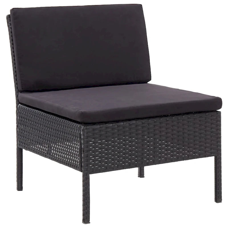 vidaXL Patio Furniture Set 8 Piece Sectional Sofa with Coffee Table Rattan - 23.6 x 23.6 x 13.8