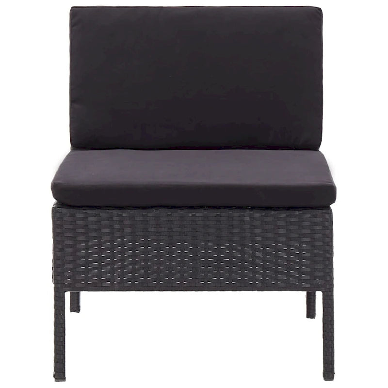 vidaXL Patio Furniture Set 8 Piece Sectional Sofa with Coffee Table Rattan - 23.6 x 23.6 x 13.8