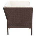 vidaXL Patio Furniture Set 8 Piece Sectional Sofa with Coffee Table Rattan - 23.6 x 23.6 x 13.8