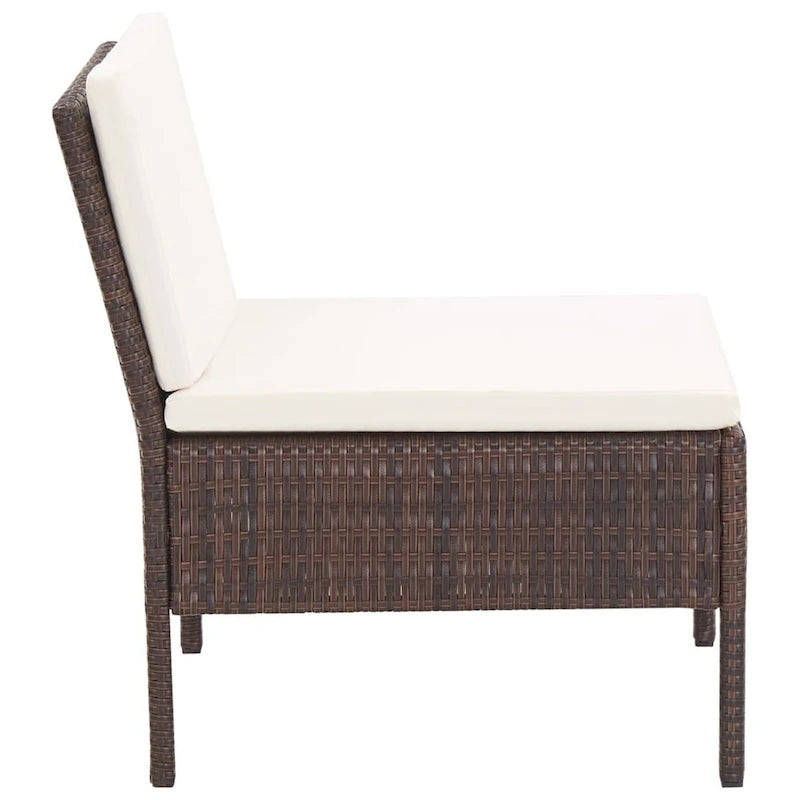 vidaXL Patio Furniture Set 8 Piece Sectional Sofa with Coffee Table Rattan - 23.6 x 23.6 x 13.8
