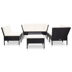 vidaXL Patio Furniture Set 8 Piece Sectional Sofa with Coffee Table Rattan - 23.6 x 23.6 x 13.8
