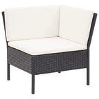 vidaXL Patio Furniture Set 8 Piece Sectional Sofa with Coffee Table Rattan - 23.6 x 23.6 x 13.8