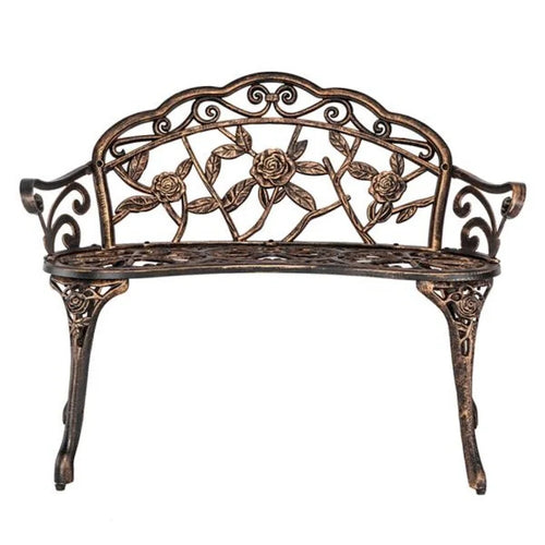38.5 Cast Aluminum Outdoor Courtyard Decoration Park Leisure Rose Chair - N/A