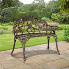 38.5 Cast Aluminum Outdoor Courtyard Decoration Park Leisure Rose Chair - N/A