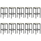 vidaXL 5 Piece Patio Bar Set with Cushions Black Poly Rattan