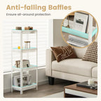 2 Packs 4-Tier Detachable Slim Storage Cart with Drainage Holes for Small Space-White - 14 x 9 x 39 (L x W x H)