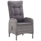 vidaXL Solid Acacia Wood Patio Bistro Set 3 Piece Seat Gray/Gray and Brown