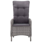vidaXL Solid Acacia Wood Patio Bistro Set 3 Piece Seat Gray/Gray and Brown