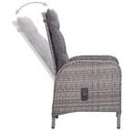 vidaXL Solid Acacia Wood Patio Bistro Set 3 Piece Seat Gray/Gray and Brown