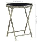 vidaXL Solid Acacia Wood Patio Bistro Set 3 Piece Seat Gray/Gray and Brown